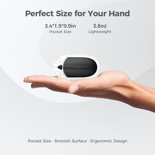 Rechargeable Hand Warmers 2 Pack - White, Quick Charge, Long Lasting Winter Gift