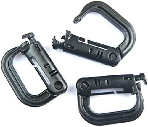 Grimloc Locking D-Ring Multi-use for Molle Webbing Black 5 Pack