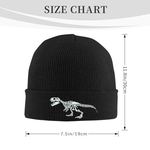 Black Beanie Hat for Men Women Embroidered Knit Winter Beanies Cap