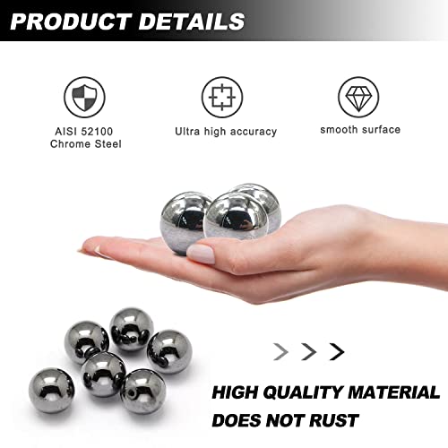 1.5 Inch Steel Ball Bearings - Assorted 38mm Bicycle Bearing Balls - 2 Pieces