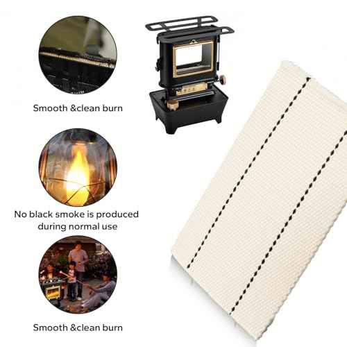 Oil Lamp Wicks for Camping Oil Lantern,Cotton Oil Lamp Stove Replacement Wicks Compatible with Oil Lamps and Kerosene Wicks 2-Pack