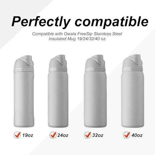 4pcs Bottle Seal Ring & Replacement Stopper for Owala FreeSip 24oz 32oz, BPA-Free Silicone O Ring Water Bottle Top Lid Replacement Parts for Owala 19oz 24oz 32oz 40oz, Gasket Plug Accessories