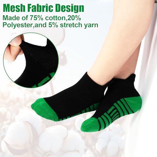 Kids Athletic Ankle Socks for Boys 1-14 Years - 3-5T / Black