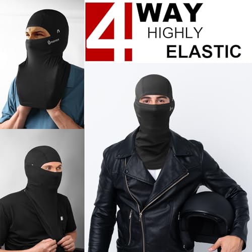 Motorcycle Balaclavas Ski Mask,Under Helmet Design High Stretch Soft Breathable Lightweight UF50 Warm Winter 4 Seasons