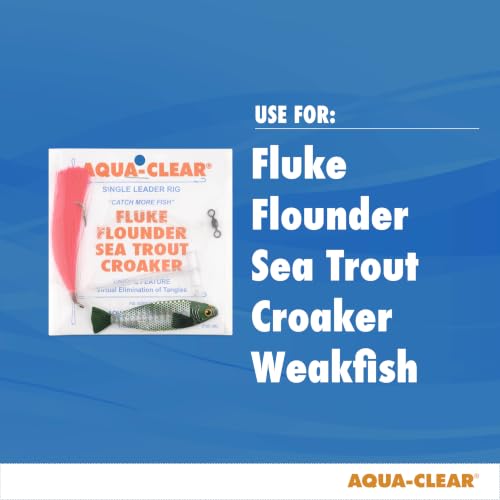 Aqua-Clear Hi-Lo Fishing Rig Teaser Lure Green/Silver Saltwater Tackle for Flounder Fluke Sea Trout Croaker