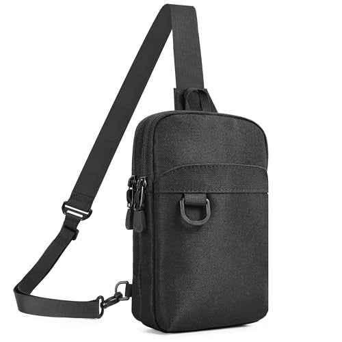Small Sling Bag RFID Blocking Mini Crossbody Bag for Men and Women Travel Hiking Cross Body Bag