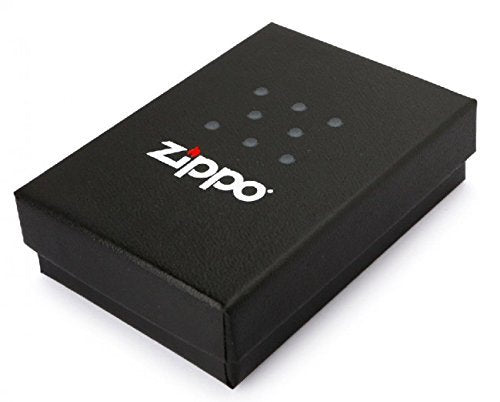 Zippo Satin Chrome Lighter: Red Curtain Design with Lifetime Guarantee