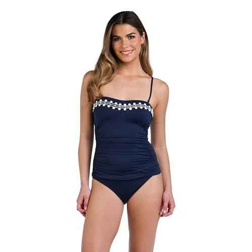La Blanca Womens Bandeau Tankini Swimsuit Top