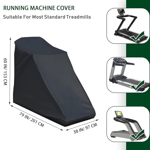 Unfold Waterproof Treadmill Cover with Drawstring & Storage Bag - Outdoor Indoor Fitness Equipment Protection