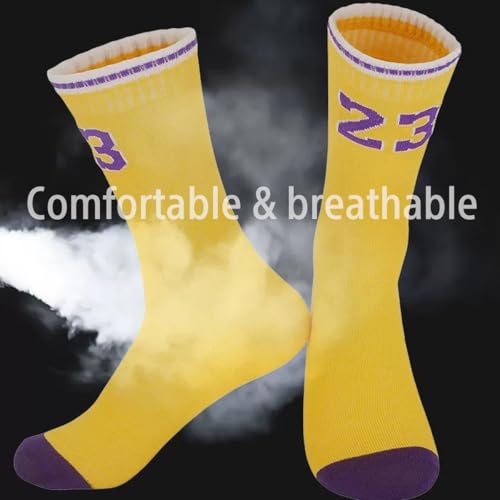 Youth Basketball Socks Boys Girls 3 Pairs Breathable Sports Socks - Red B23