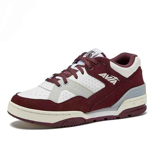 Avia 855 Basketball Sneakers for Men, Low Top Retro Womens or Mens Sneakers for Street or Court, Sizes 4.5 to 15, Blue and White, Green and Cream, or Grey and All White Shoes Men and Woman Sizes
