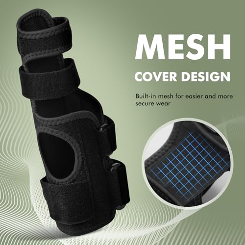 Trigger Finger Splint, 2 Finger Brace for Index, Middle, Ring, Pinky Finger, Treatment for Hand Fractures, Arthritis (L/XL, Right)