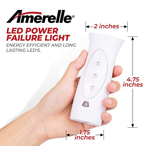 Amerelle LED Emergency Lights Pack of 5 - Power Failure & Flashlight Combo, Rechargeable, Wall Plug-In, Storm & Hurricane Ready