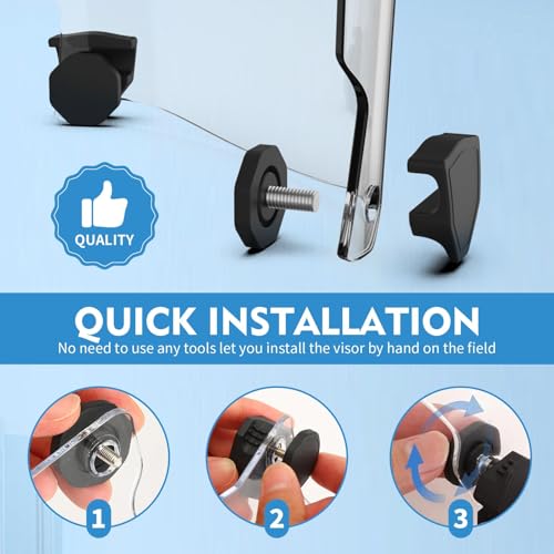 Football Helmet Visor Clear & Tinted 1 Pack - Easy Install & Game Day View
