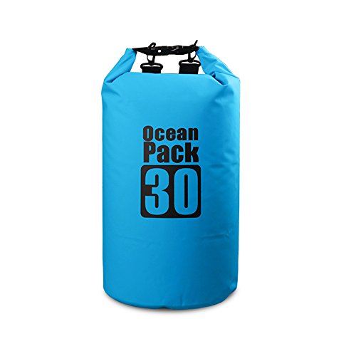 Bear Outdoor Waterproof Dry Sack Bag Blue 30L for Boating Camping Hiking