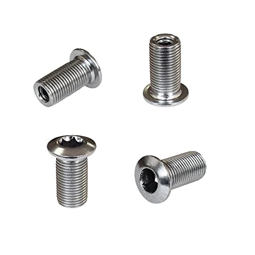 5 pcs for Each Single/Double/Triple Chainring Bolts Screws Disc Crankset Nuts Chainwheel + 10 pcs Washers Fit for Road Bike Mountain Bike MTB (25 pcs)