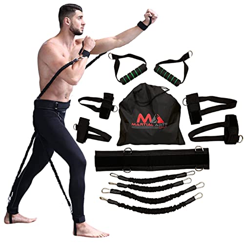 Black Boxing Resistance Bands for MMA Training 150lb Full Body Workout