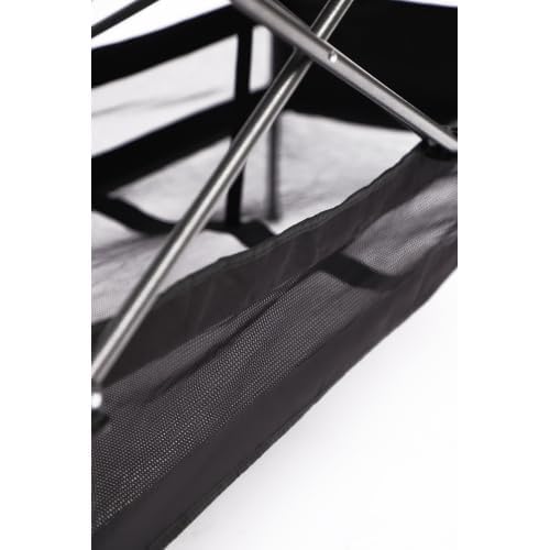 YISH W24172214 Folding Sturdy Aluminum Roll Storage Basket, Rectangular Portable Table with Easy Carrying Bag for Outdoor Camping Picnics Beach BBQ Fishing, Black