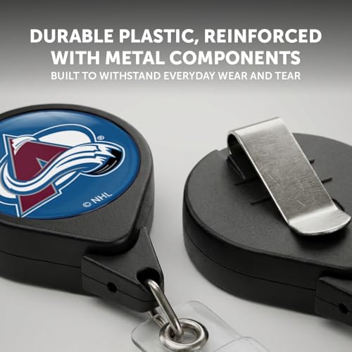 Colorado Avalanche Badge Reel - Retractable ID Holder for Fans