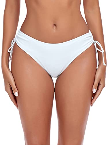 Ocean Blues Women's Tie Sides Bikini Bottom Large White
