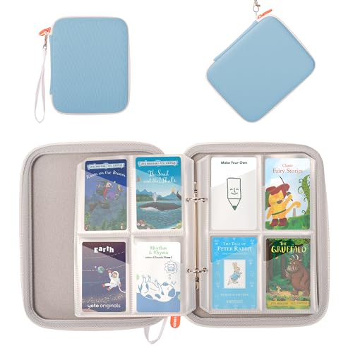 Blue Card Binder for Yoto Player Cards with 80 Pockets Hard EVA Case