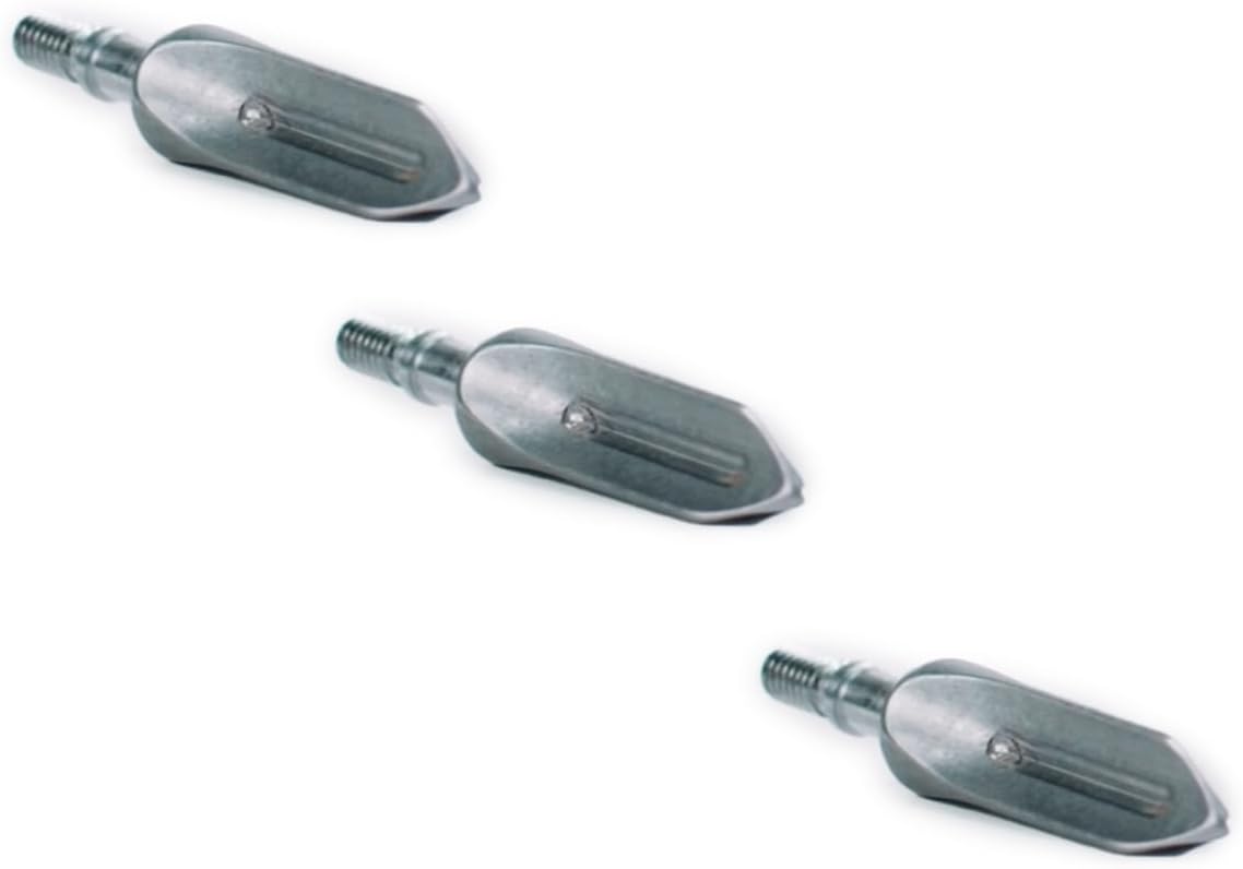 G5 Deadmeat BMP Ballistic Match Point Stainless Steel Archery Bow Hunting Target Precision Shooting Practice Broadhead Corresponding Arrow Tips,3-Pack