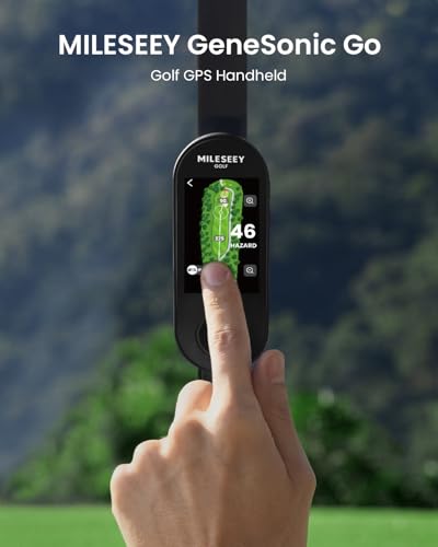 MiLESEEY GeneSonic Go Golf GPS Handheld with 43,000+ Courses, Touchscreen, No Subscription