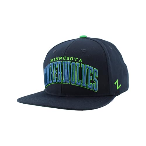 NBA Unisex Snapback Hat - Minnesota Timberwolves Team Color, Adjustable Flat Bill
