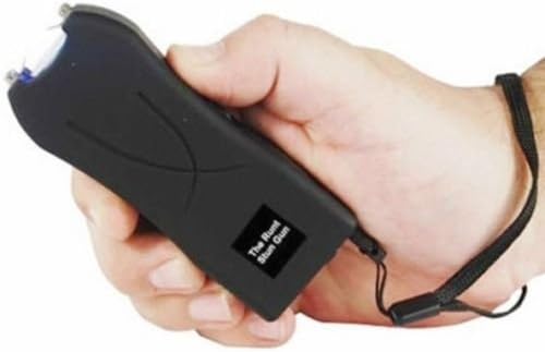 Runt 20 Million Volt Rechargeable BLACK Self Defense Hand Stun Gun with Holster