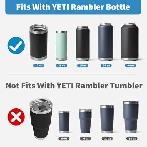Straw Lid for Yeti Rambler 12 18 26 36 64 oz Water Bottle, Replacement Straw Cap with Straw for Yeti Rambler Bottle, Dust Cover, Flexible Handle