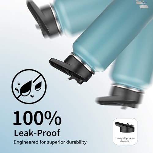 StarSpeed 32oz Insulated Water Bottle with Straw Lid - Azure Blue