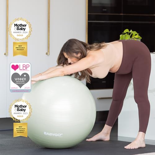 Sage 65cm Babygo Birthing Ball for Pregnancy & Labor with Pregnancy Book
