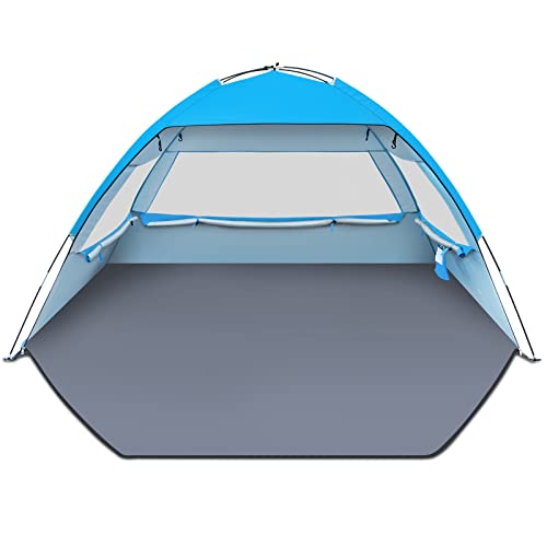 Gorich Beach Tent Sun Shelter for 3/4-5/6-7/8-10 Person with UPF 50£« UV Protection, Lightweight & Easy Setup Beach Shade Canopy, Portable Beach Shade Tent Beach Cabana