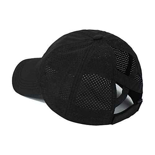 Criss-Cross Ponytail-Baseball-Cap for Women - Summer Adjustable Quick-Dry High-Messy-Bun Dad-Hat Fit for 22"