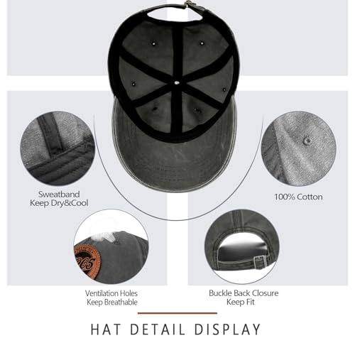 60th Birthday Gifts for Men Women 60 Year Old Gifts 1965 Birthday Vintage Hat 100% Cotton Baseball Cap