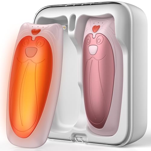 Zgrmbo 2 Pack Hand Warmers Rechargeable with 10000mAh Charging Case(up to 90hrs), Reusable Electric Handwarmers, Hot Hands Hand Warmers for Women, Men