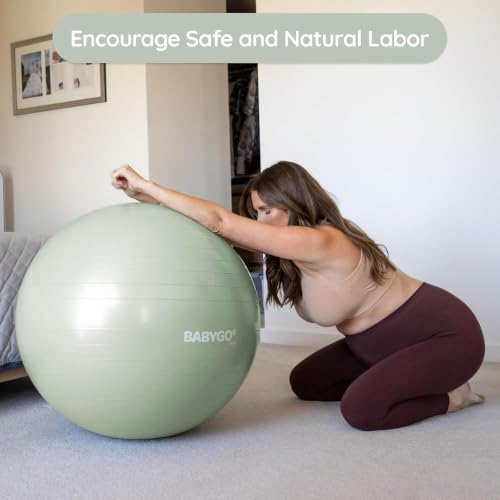 Sage 65cm Babygo Birthing Ball for Pregnancy & Labor with Pregnancy Book