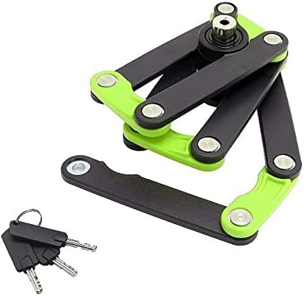 [Bosvision] Folding Bike Lock – Heavy Duty Anti-Theft Bicycle Lock with 12 Hardened Steel Bars (30.7” / 78cm), 2 Disc Keys & Mount Bracket – Compact, Drill-Resistant, Frame-Safe