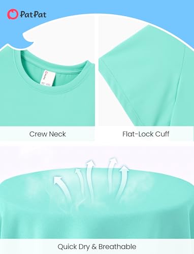 Boys Neon Rash Guard Short Sleeve Swim Shirt - Teal, 11-12 Years