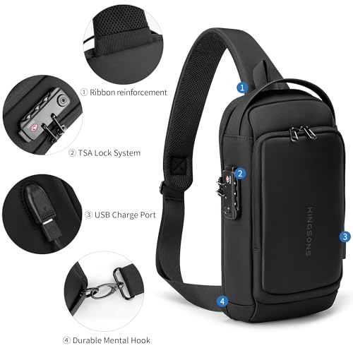 Kingsons Anti-Theft Crossbody Sling Bag for Men - Model Ks3283w