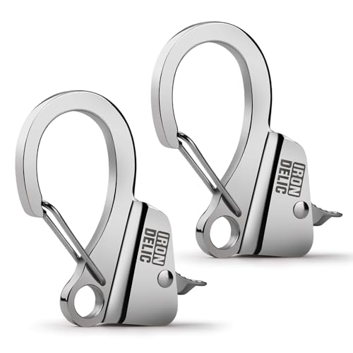 2 Pack Stainless Steel Boat Anchor Hooks - Quick Release Knotless System for 3/8"-5/8" Rope, Heavy Duty Marine Anchor Accessories