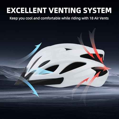 Adult Cycling Bike Helmet, Lightweight and Adjustable with Pads&Visor for Men and Women,Premium Quality Airflow Unisex Bicycle Helmet,Suggested Fit 57-62 cm