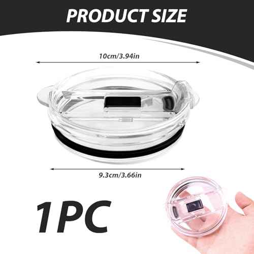 Replacement Lids Compatible With Reduce 50 oz 40 oz Tumbler, Spill Proof Splash Resistant Seamless Transparent Cup Lid Replacement for Reduce Tumbler Covers