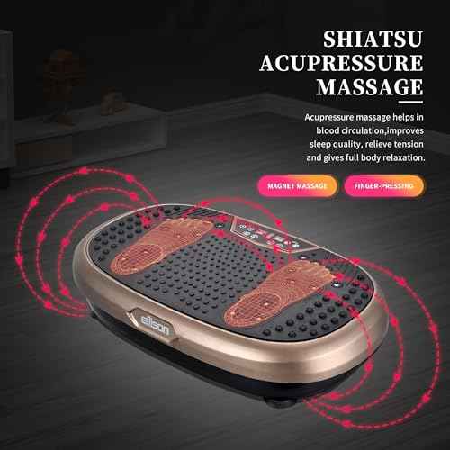 EILISON FitMaxx 3D XL Vibration Plate Exercise Machine - Whole Body Workout Vibration Platform w/Loop Bands - Lymphatic Drainage Machine for Weight Loss, Shaping, Wellness, Recovery