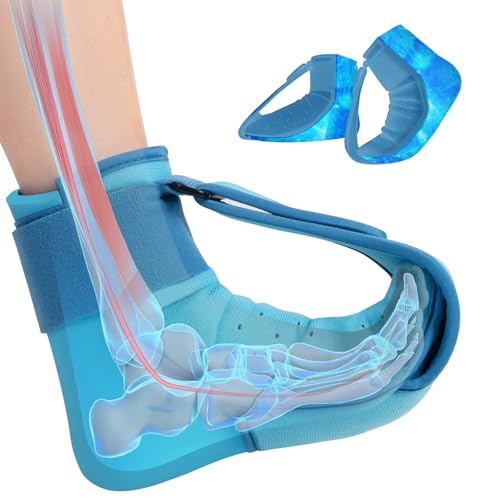 Plantar Fasciitis Relief Night Splint, Foot Ice Pack Wrap Plantar Fasciitis Brace for Men Women,Ankle Ice Pack for Achilles Tendonitis Heel Spur Foot Pain Large)