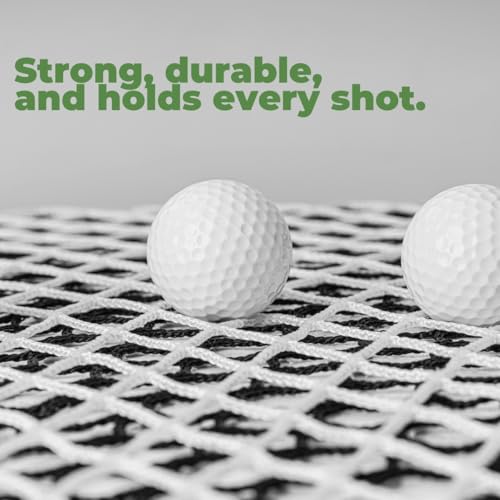 Heavy-Duty Golf Impact Net 10x10 White Mesh Reinforced for Indoor & Outdoor Practice - Morelux