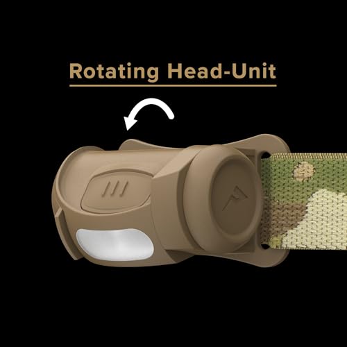 Princeton Tec FRED Tactical LED Headlamp Multicam - Rugged Hands-Free Light