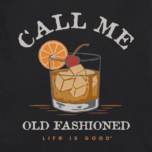 Men's Call Me Old Fashioned Short Sleeve Crusher T-Shirt - Large / Jet Black