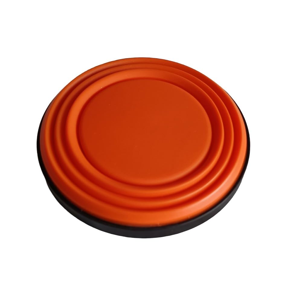 320ml Collapsible Silicone Camping Cup - Portable Foldable Drinking Mug for Outdoor, Hiking & Travel(Orange)