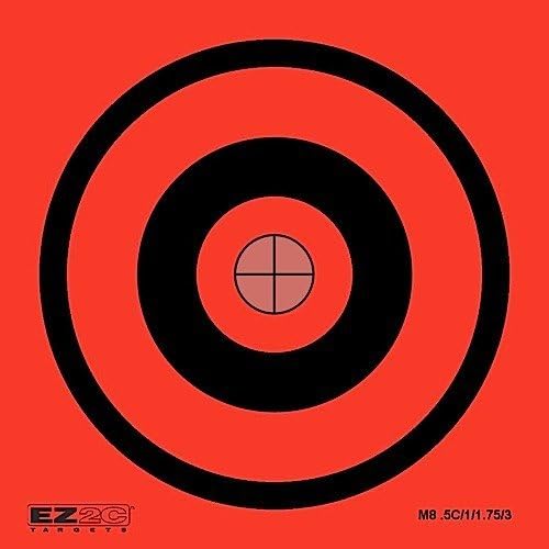 EZ2C Mini Shooting Targets, Bright Flourescent Self-Adhesive 3.5" x 3.5" (Tear-Off Pads of 25 or 100)